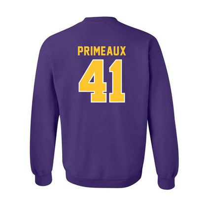 LSU - NCAA Baseball : DJ Primeaux - Classic Shersey Crewneck Sweatshirt-1