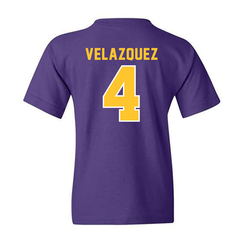 LSU - NCAA Baseball : Diego Velazquez - Classic Shersey Youth T-Shirt-1