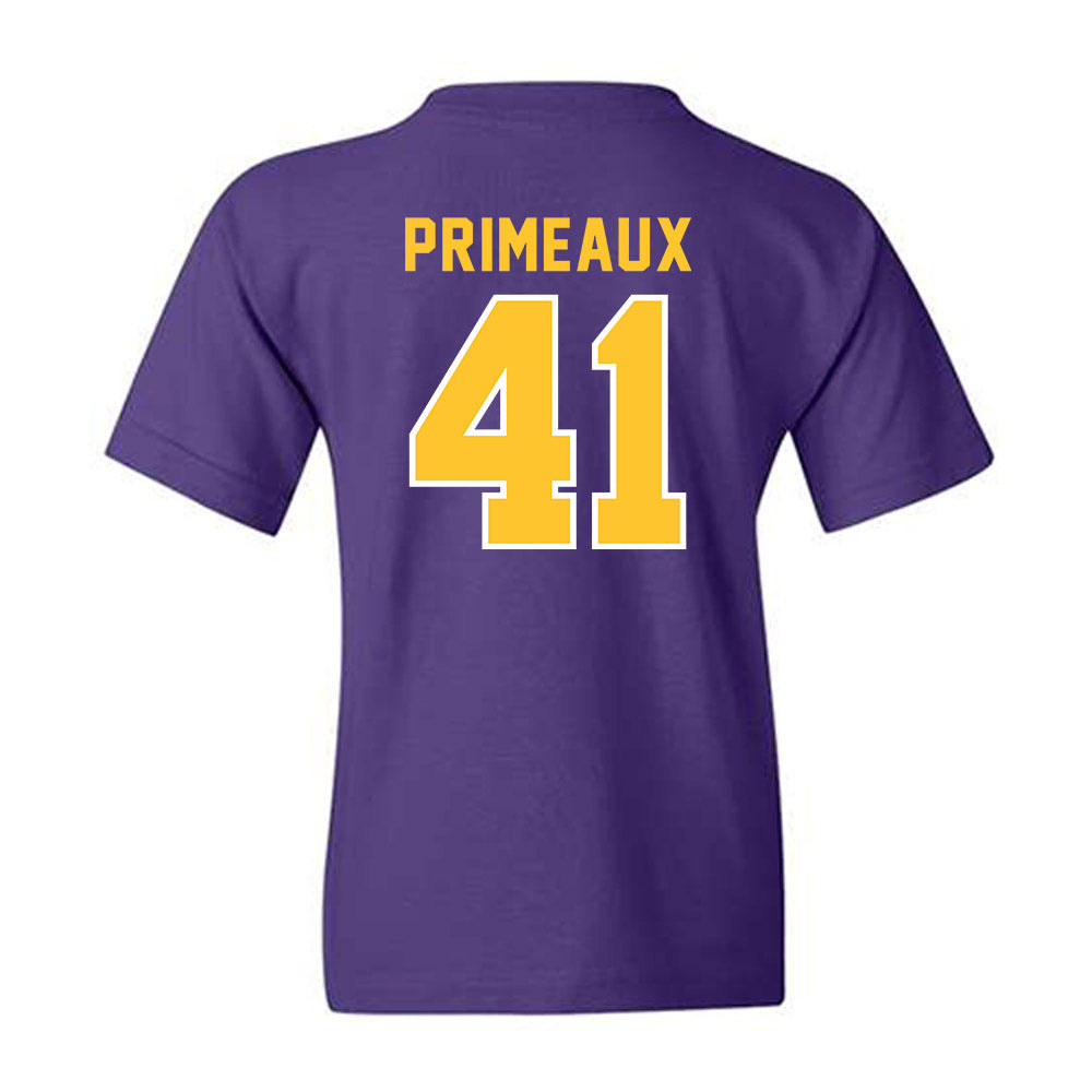 LSU - NCAA Baseball : DJ Primeaux - Classic Shersey Youth T-Shirt-1