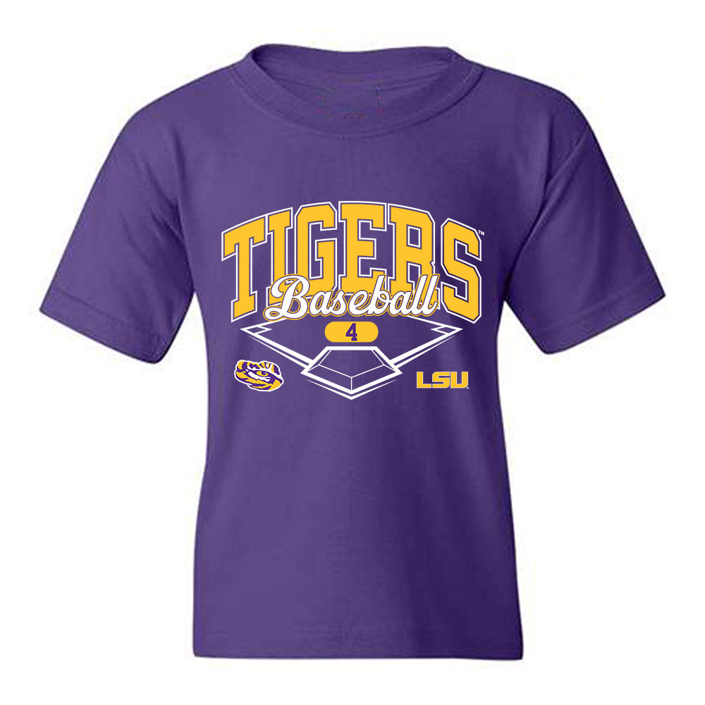 LSU - NCAA Baseball : Diego Velazquez - Classic Shersey Youth T-Shirt-0