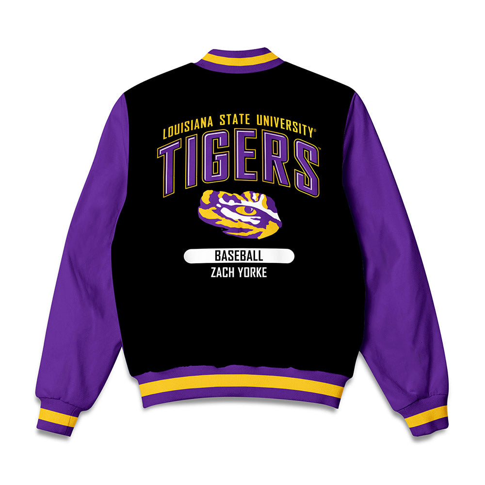 LSU - NCAA Baseball : Zach Yorke - Bomber Jacket-1