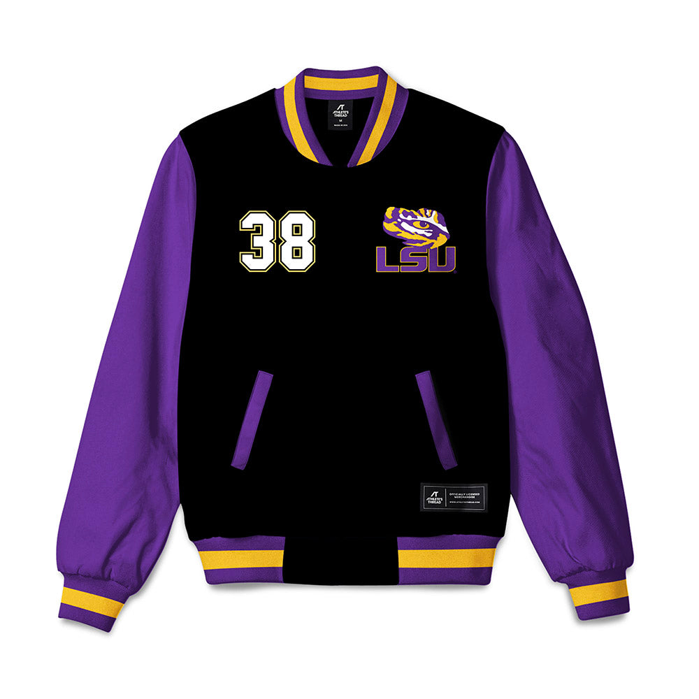 LSU - NCAA Baseball : Ethan Plog - Bomber Jacket-0