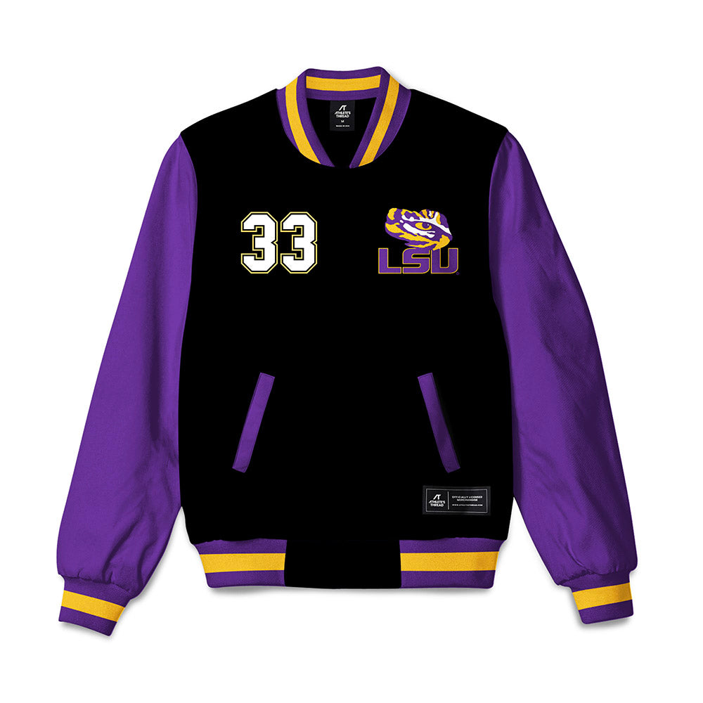 LSU - NCAA Baseball : Zach Yorke - Bomber Jacket-0