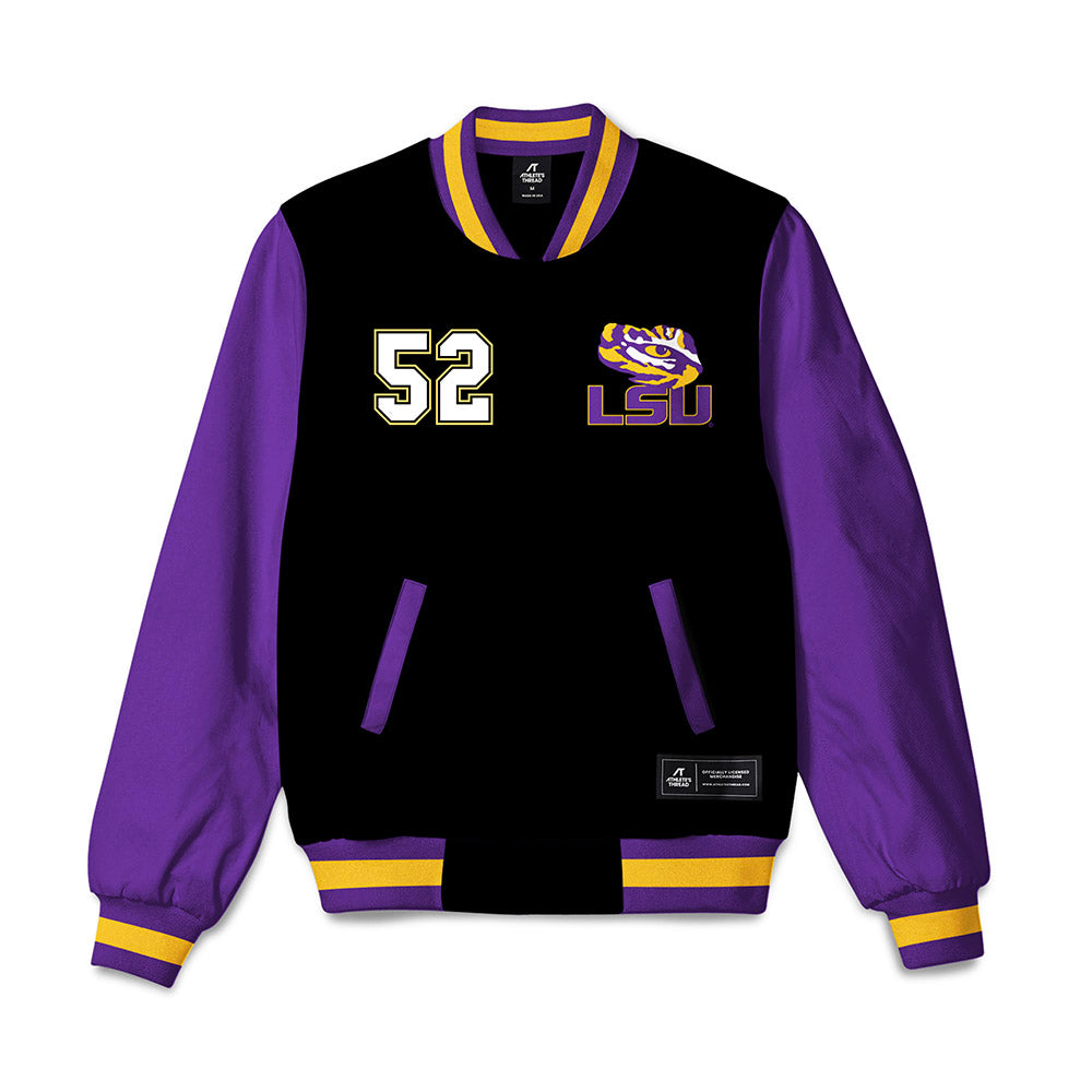 LSU - NCAA Baseball : Zion Theophilus - Bomber Jacket-0