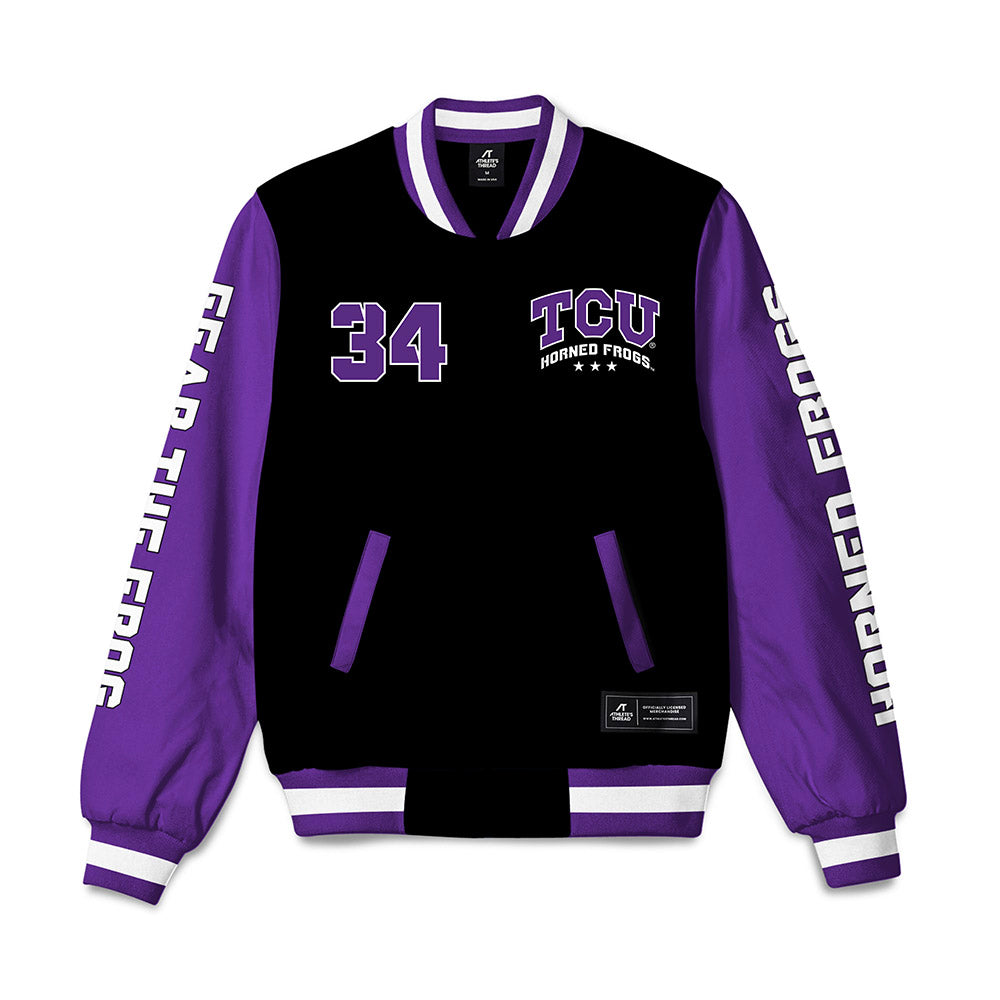 TCU - NCAA Baseball : Cade Nelson - Bomber Jacket-0