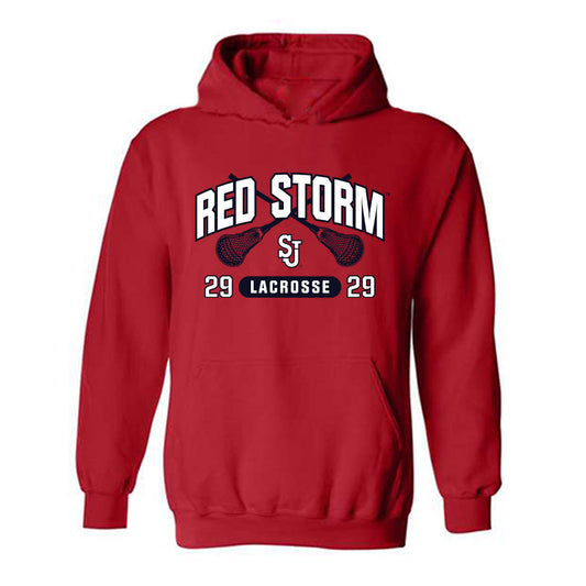 St. Johns - NCAA Men's Lacrosse : Henry Coke - Sports Shersey Hooded Sweatshirt-0