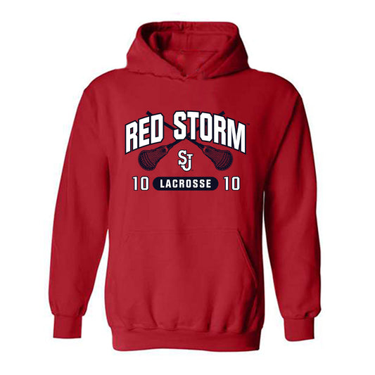 St. Johns - NCAA Men's Lacrosse : Sebastian Varallo - Sports Shersey Hooded Sweatshirt-0