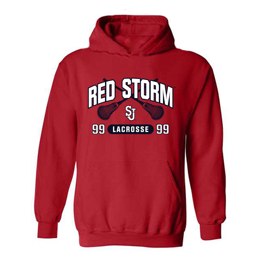St. Johns - NCAA Men's Lacrosse : Jackson Thompson - Sports Shersey Hooded Sweatshirt-0