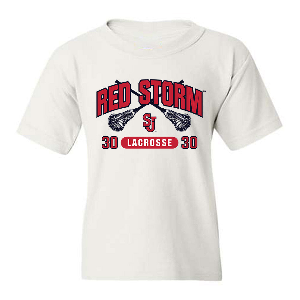 St. Johns - NCAA Men's Lacrosse : AJ Jeffares - Sports Shersey Youth T-Shirt-0