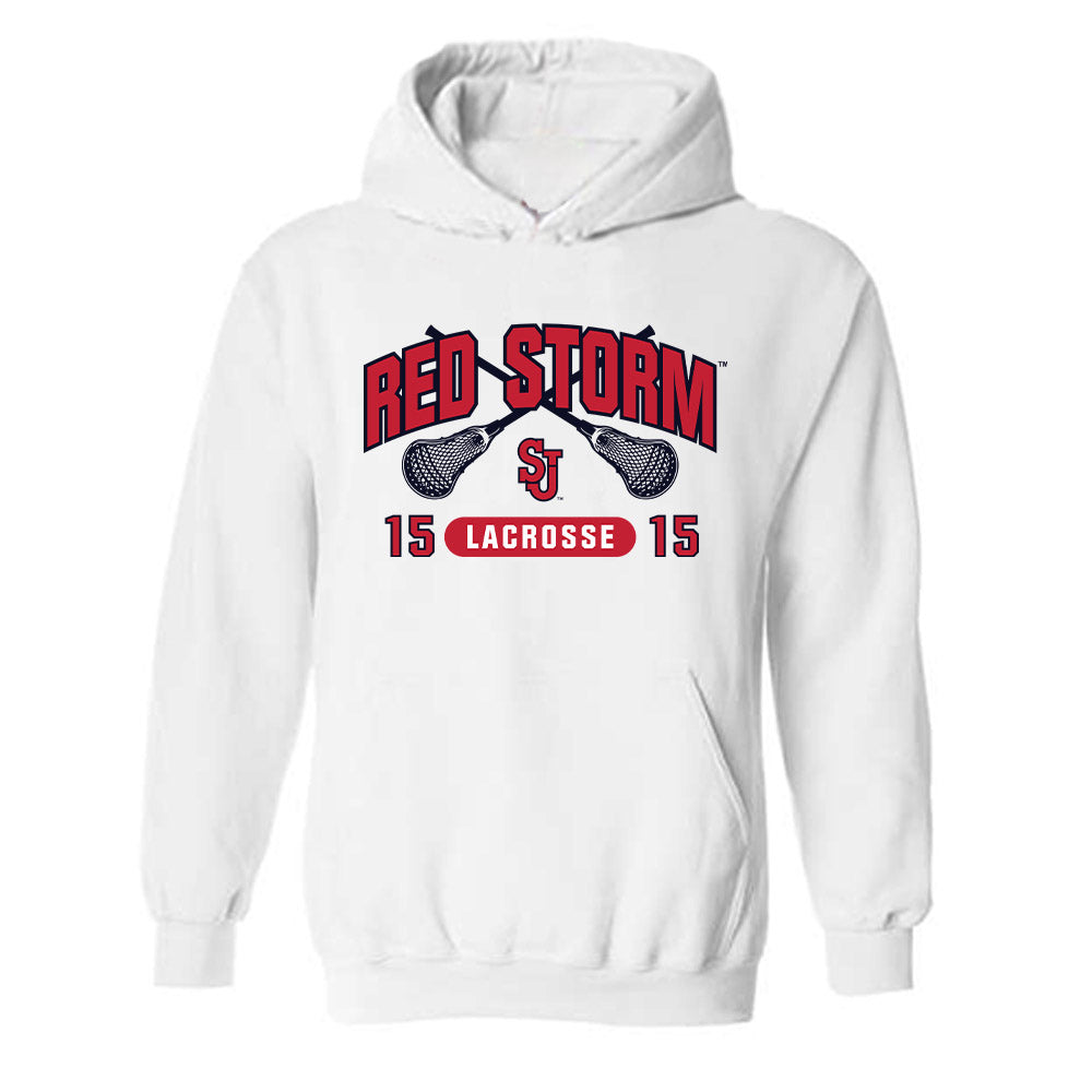St. Johns - NCAA Men's Lacrosse : Cam Konradi - Sports Shersey Hooded Sweatshirt-0