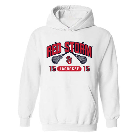 St. Johns - NCAA Men's Lacrosse : Cam Konradi - Sports Shersey Hooded Sweatshirt-0