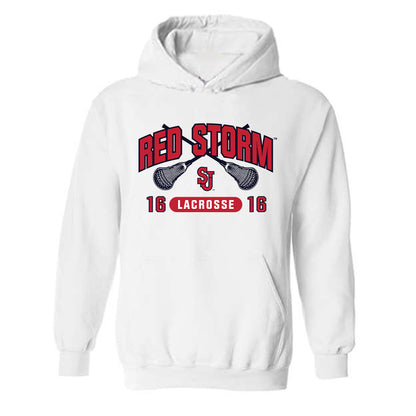 St. Johns - NCAA Men's Lacrosse : Maclin Keyser - Sports Shersey Hooded Sweatshirt-0
