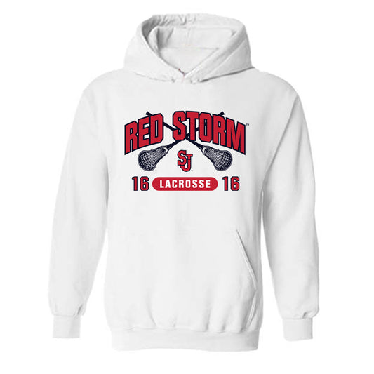 St. Johns - NCAA Men's Lacrosse : Maclin Keyser - Sports Shersey Hooded Sweatshirt-0