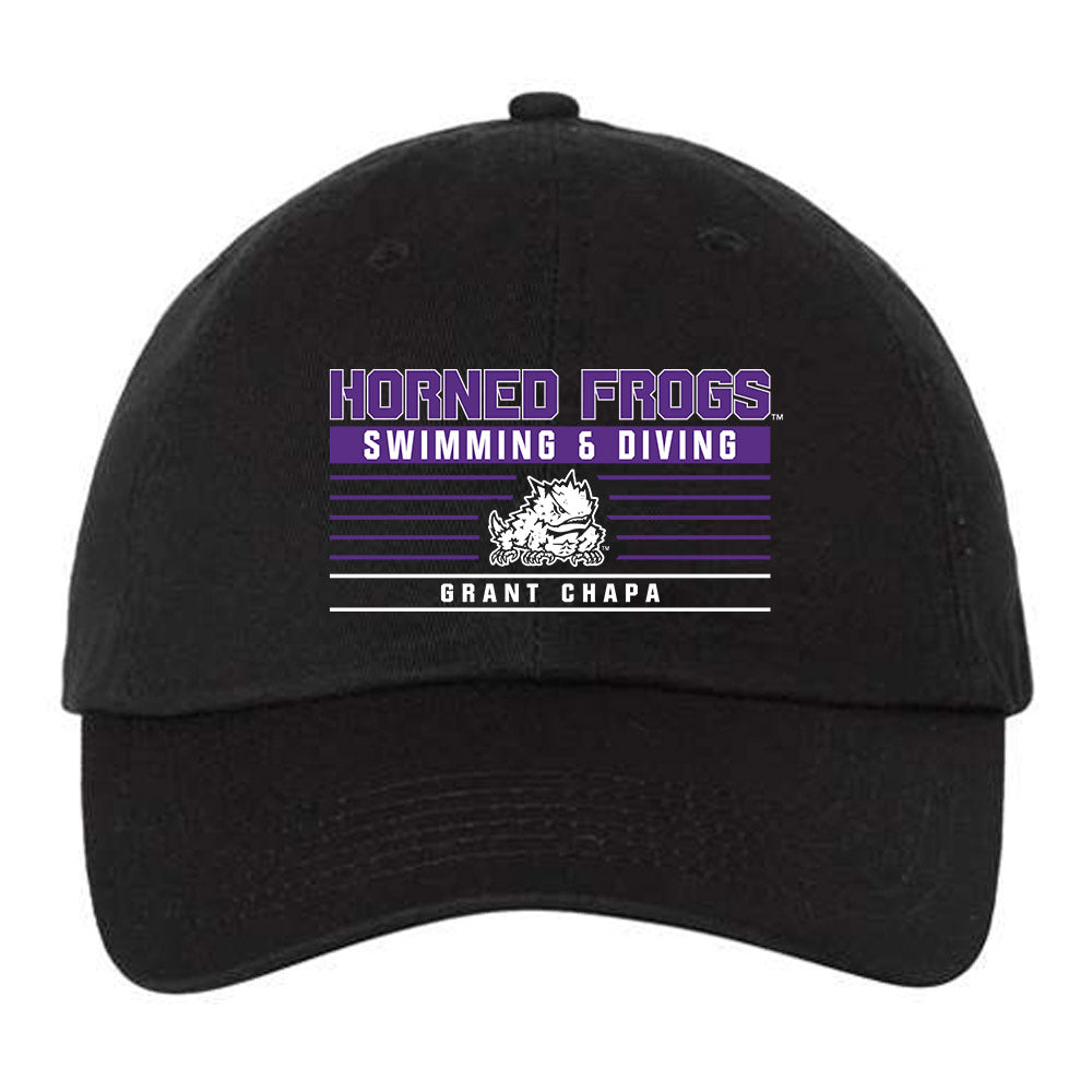 TCU - NCAA Men's Swimming & Diving : Grant Chapa - Dad Hat-0