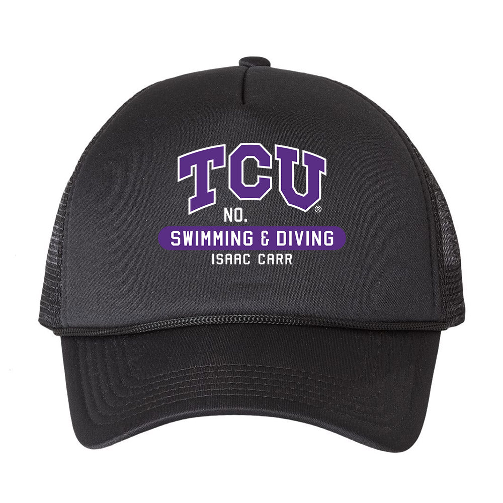 TCU - NCAA Men's Swimming & Diving : Isaac Carr - Trucker Hat-0