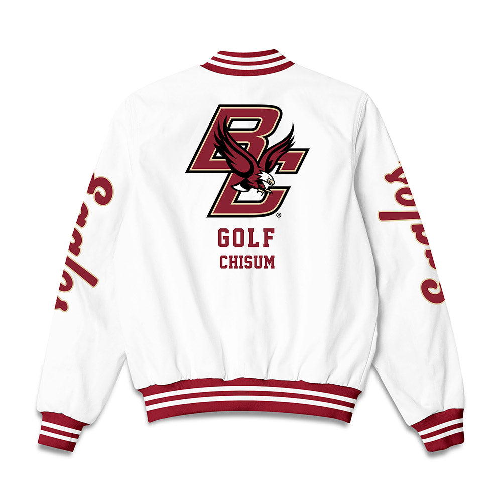 Boston College - NCAA Men's Golf : Connor Chisum - Bomber Jacket-1