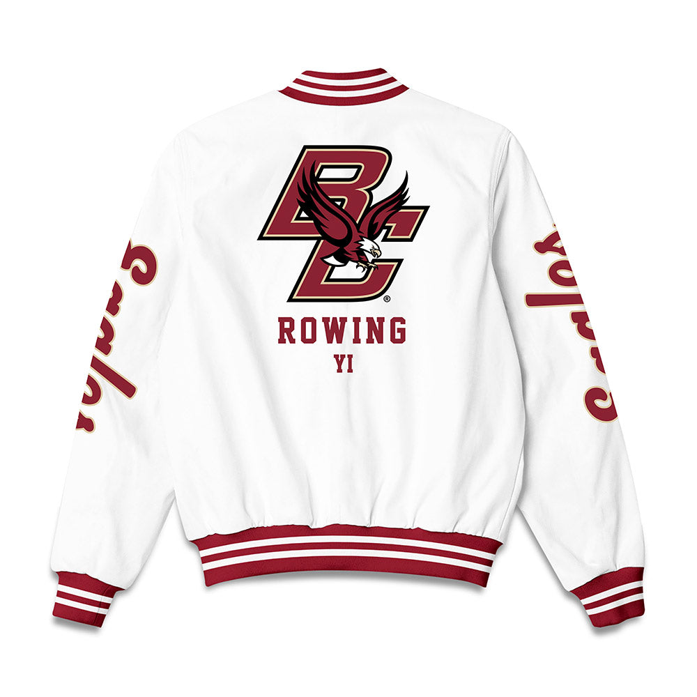 Boston College - NCAA Women's Rowing : Grace Yi - Bomber Jacket-1