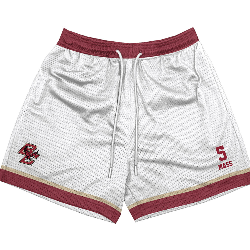 Boston College - NCAA Baseball : John Mass - White Shorts-0
