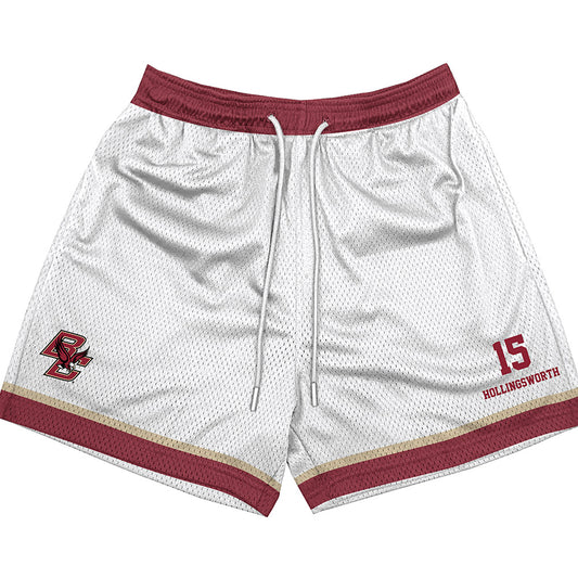 Boston College - NCAA Women's Basketball : Megan Hollingsworth - White Shorts-0
