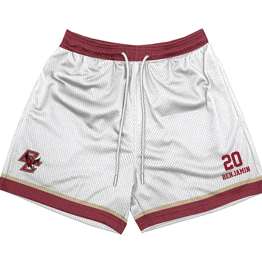 Boston College - NCAA Men's Basketball : Brandon Benjamin - White Shorts-0