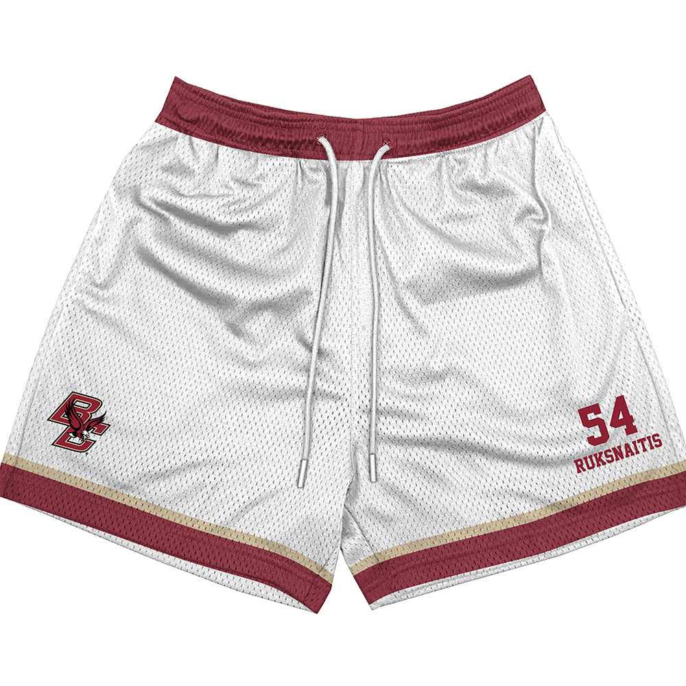 Boston College - NCAA Football : Dean Ruksnaitis - White Shorts-0