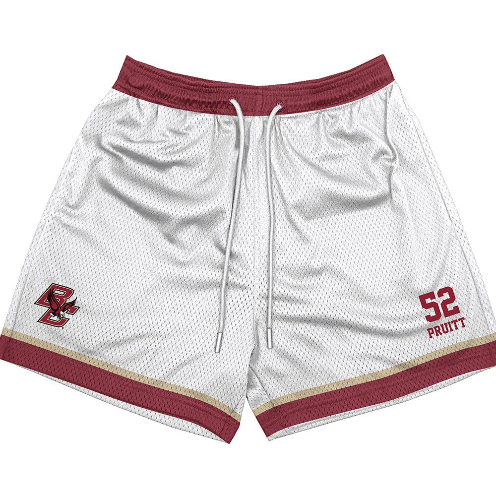 Boston College - NCAA Football : Judah Pruitt - White Shorts-0