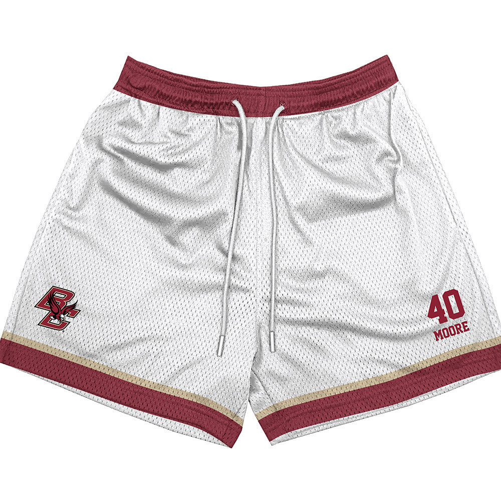 Boston College - NCAA Men's Ice Hockey : William Moore - White Shorts-0