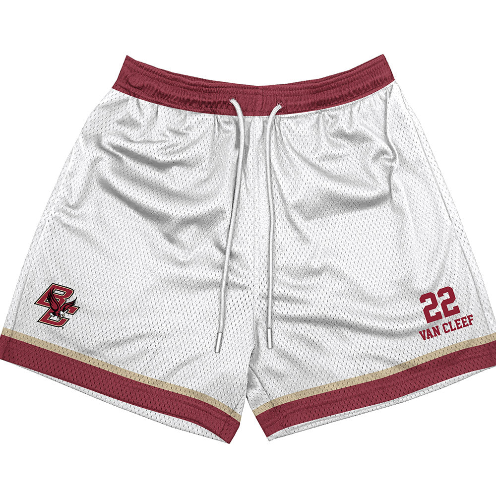 Boston College - NCAA Softball : Emily Van Cleef - White Shorts-0