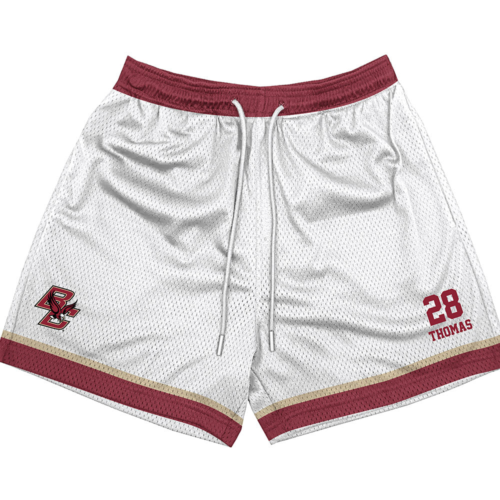 Boston College - NCAA Football : Zacari Thomas - White Shorts-0