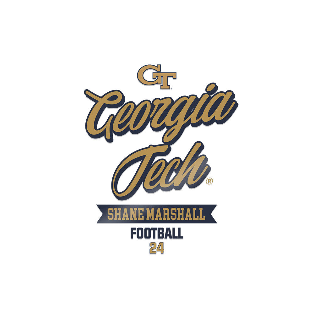 Georgia Tech - NCAA Football : Shane Marshall - Sticker-0