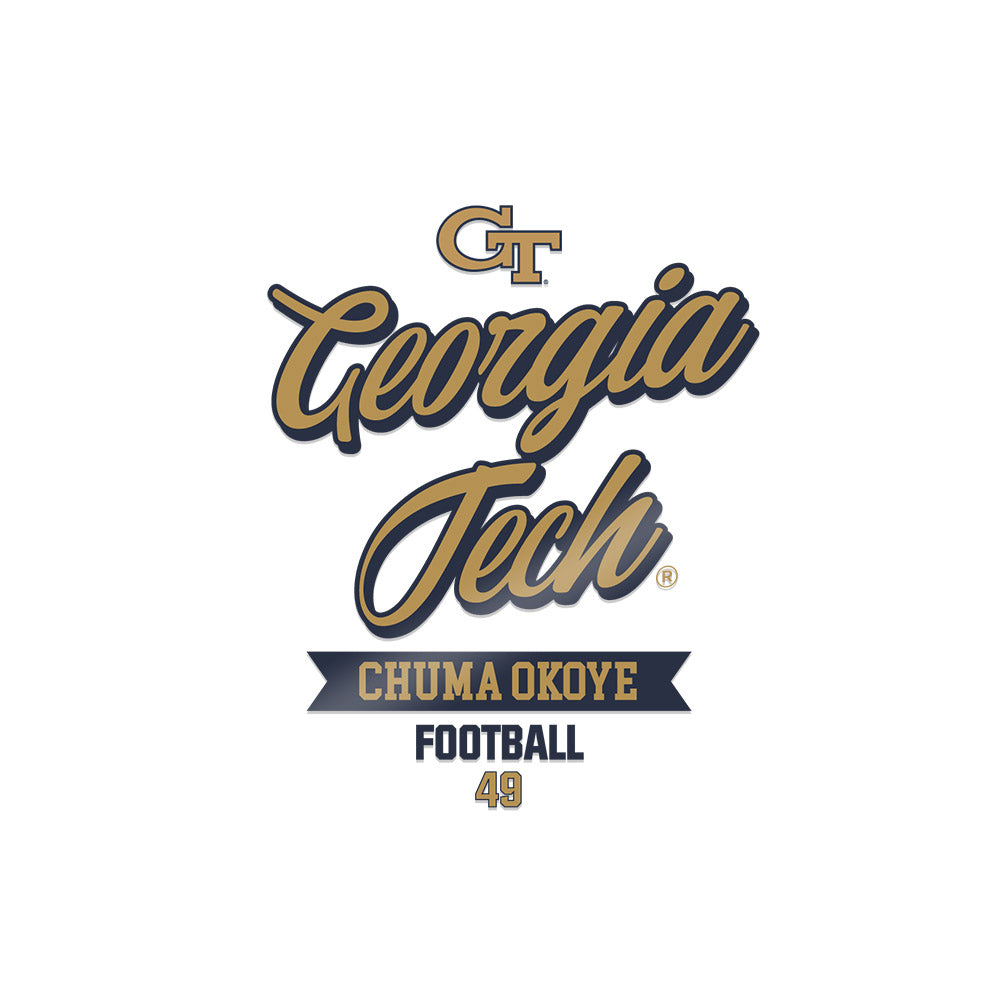 Georgia Tech - NCAA Football : Chuma Okoye - Sticker-0
