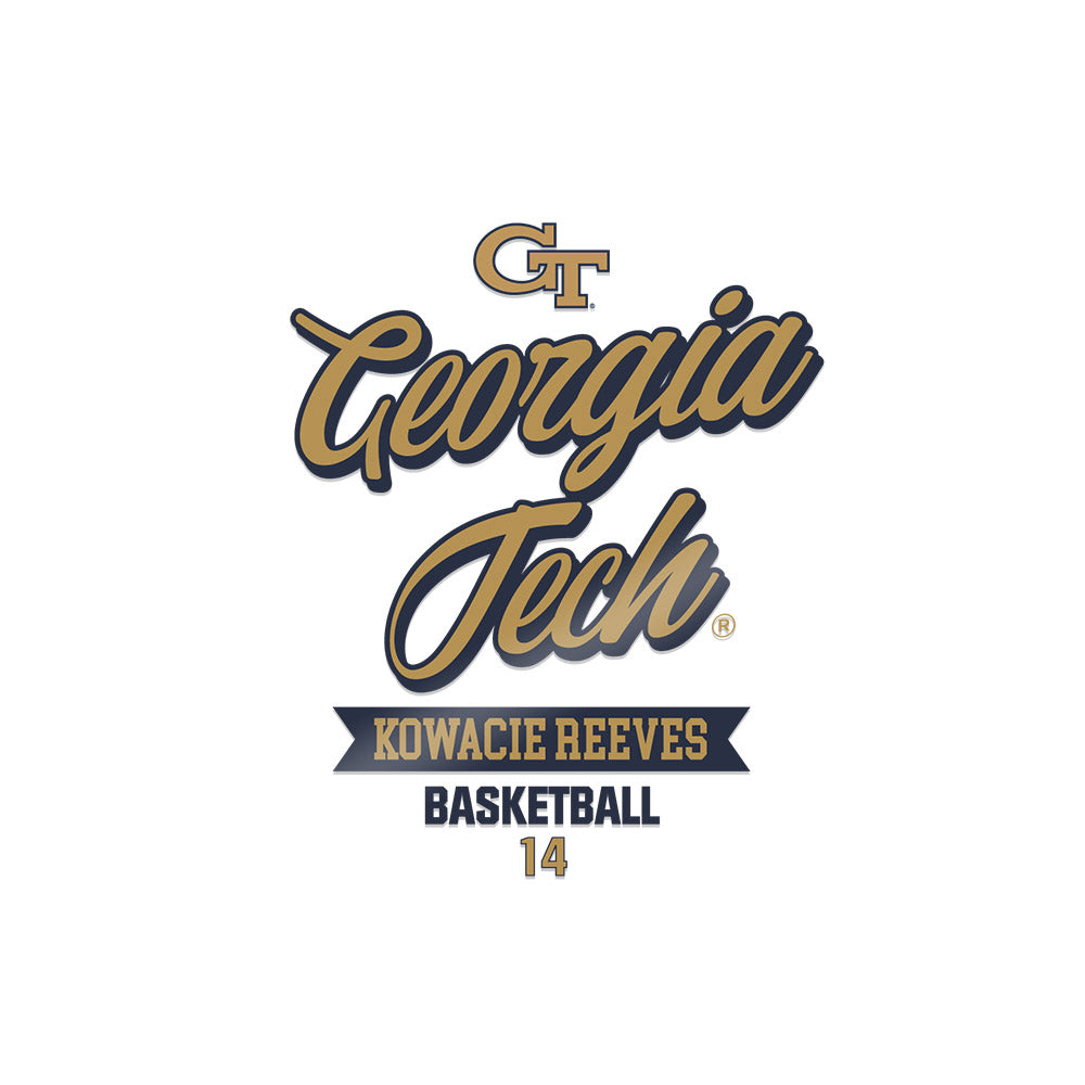 Georgia Tech - NCAA Men's Basketball : Kowacie Reeves - Sticker-0