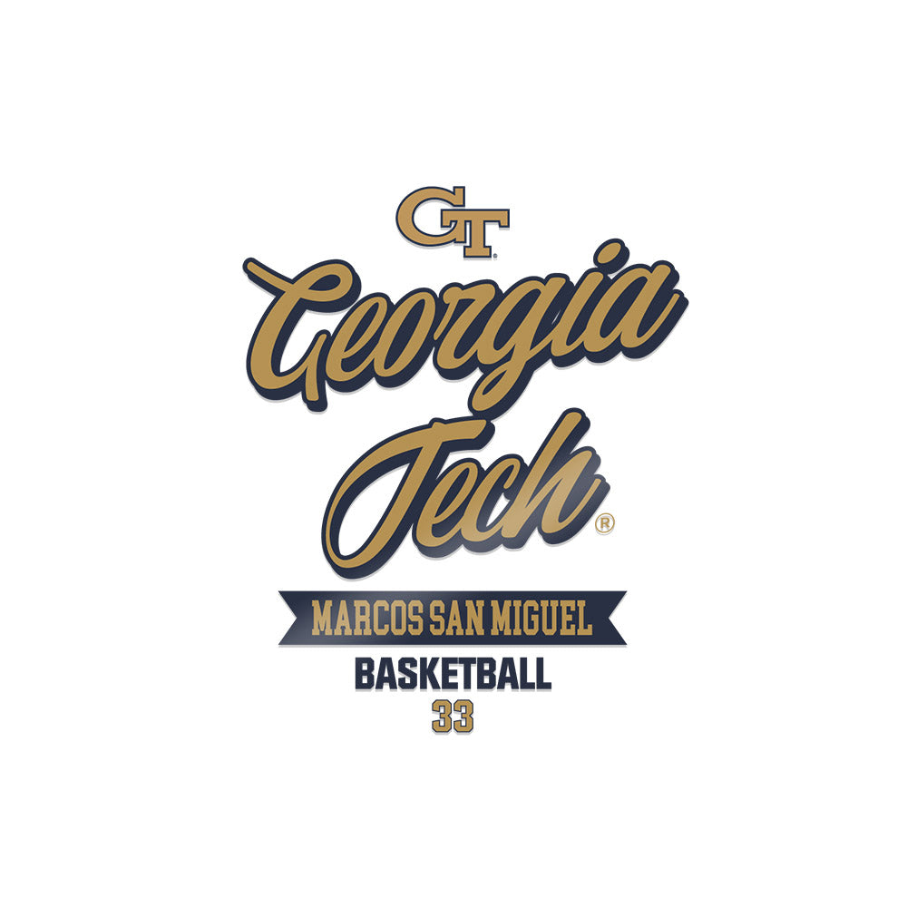 Georgia Tech - NCAA Men's Basketball : Marcos San Miguel - Sticker-0