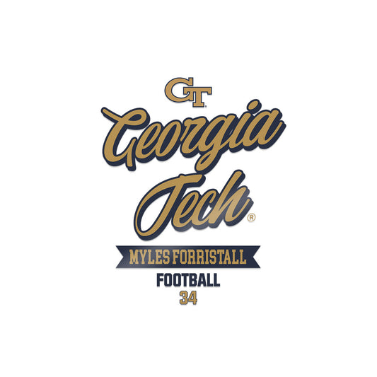 Georgia Tech - NCAA Football : Myles Forristall - Sticker-0