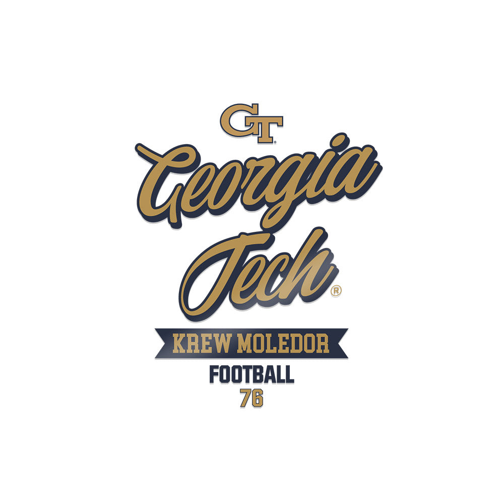 Georgia Tech - NCAA Football : Krew Moledor - Sticker-0