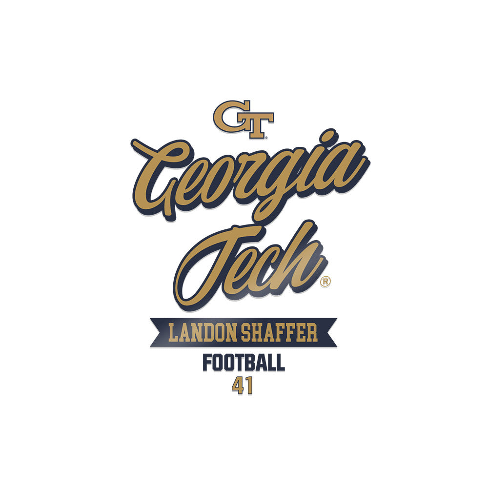Georgia Tech - NCAA Football : Landon Shaffer - Sticker-0