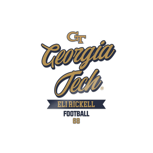 Georgia Tech - NCAA Football : Eli Rickell - Sticker-0