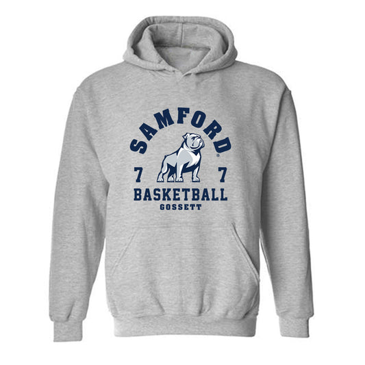 Samford - NCAA Men's Basketball : JD Gossett - Fashion Shersey Hooded Sweatshirt-0