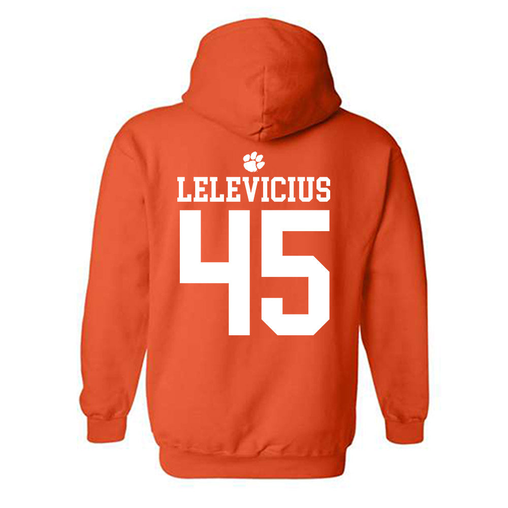 Clemson - NCAA Men's Basketball : Liutauras Lelevicius - Sports Shersey Hooded Sweatshirt-1