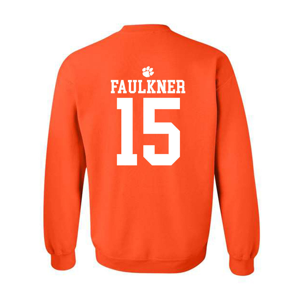 Clemson - NCAA Men's Basketball : Dylan Faulkner - Sports Shersey Crewneck Sweatshirt-1