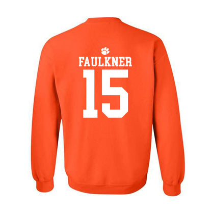 Clemson - NCAA Men's Basketball : Dylan Faulkner - Sports Shersey Crewneck Sweatshirt-1