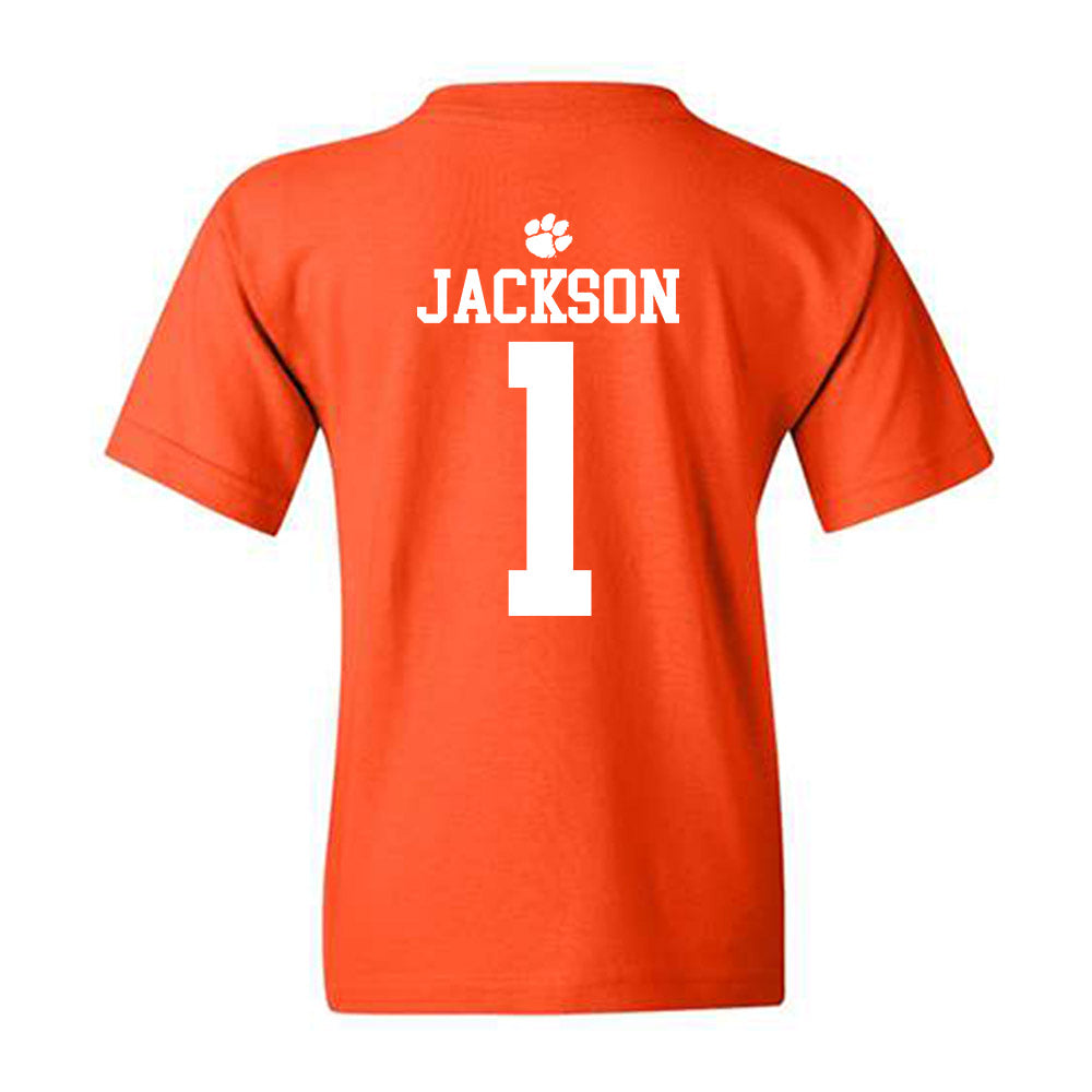Clemson - NCAA Women's Basketball : Amaia Jackson - Sports Shersey Youth T-Shirt-1