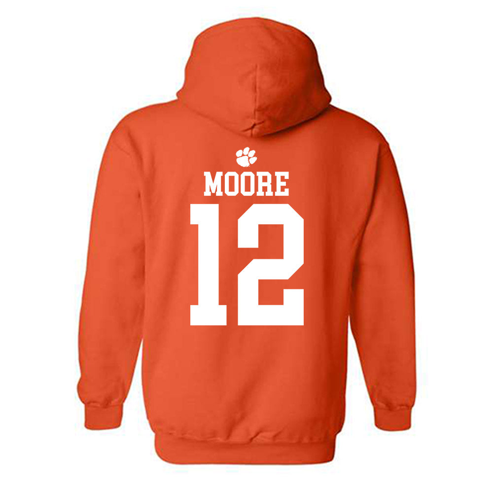 Clemson - NCAA Women's Basketball : Mia Moore - Sports Shersey Hooded Sweatshirt