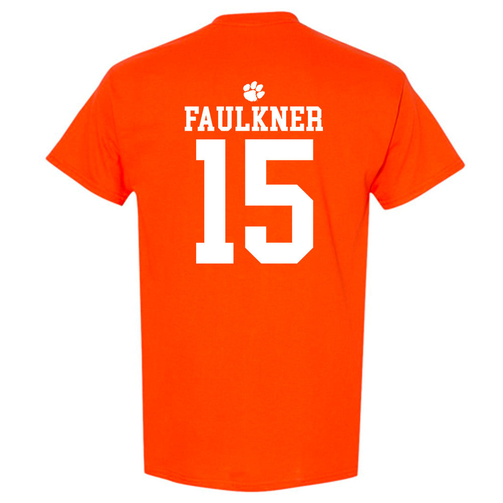 Clemson - NCAA Men's Basketball : Dylan Faulkner - Sports Shersey T-Shirt-1