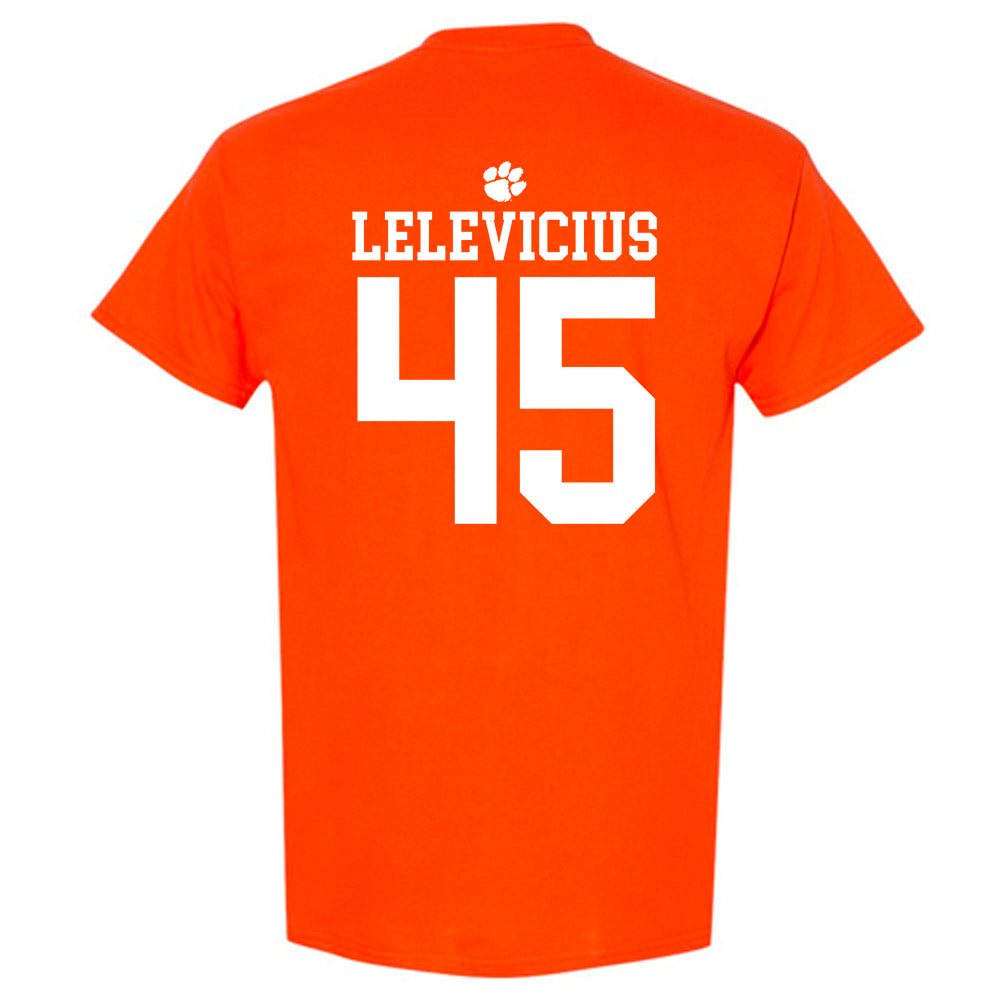 Clemson - NCAA Men's Basketball : Liutauras Lelevicius - Sports Shersey T-Shirt-1