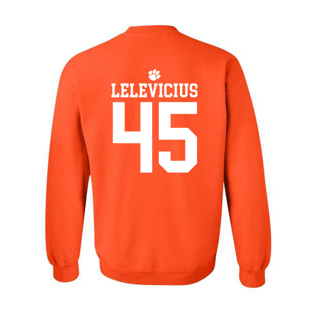 Clemson - NCAA Men's Basketball : Liutauras Lelevicius - Sports Shersey Crewneck Sweatshirt-1