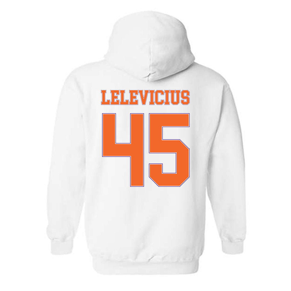 Clemson - NCAA Men's Basketball : Liutauras Lelevicius - Sports Shersey Hooded Sweatshirt-1