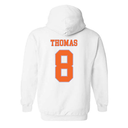 Clemson - NCAA Men's Basketball : Dallas Thomas - Sports Shersey Hooded Sweatshirt-1
