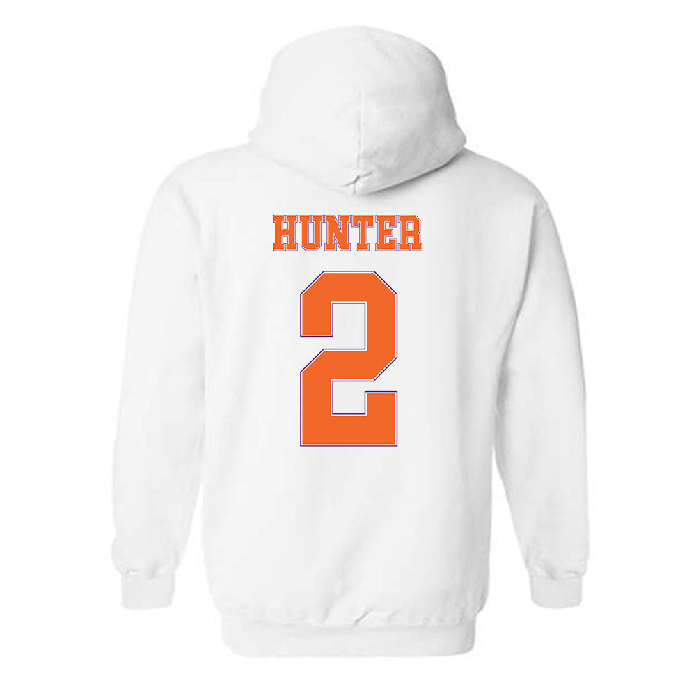 Clemson - NCAA Men's Basketball : Dillon Hunter - Sports Shersey Hooded Sweatshirt-1