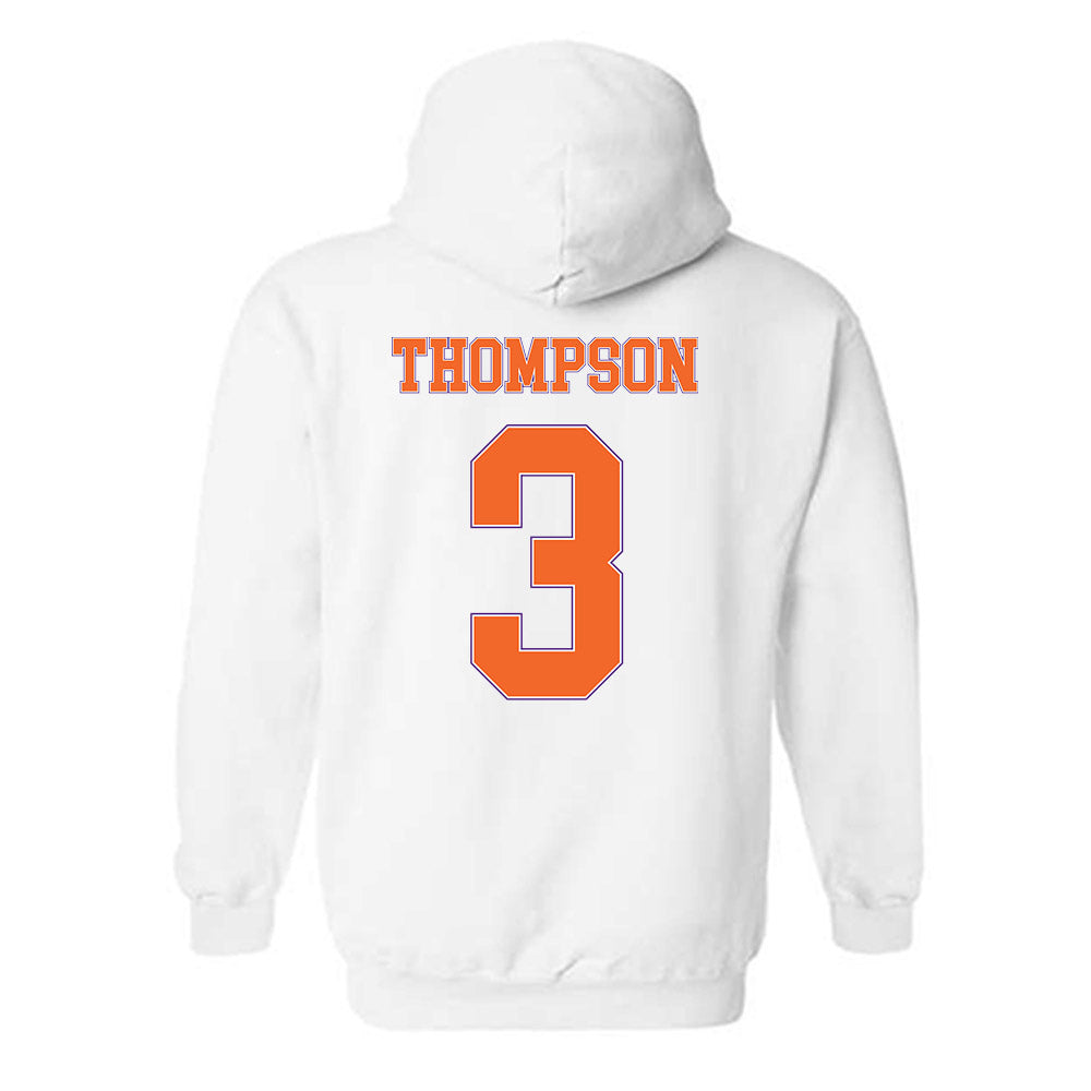 Clemson - NCAA Men's Basketball : Chase Thompson - Sports Shersey Hooded Sweatshirt-1